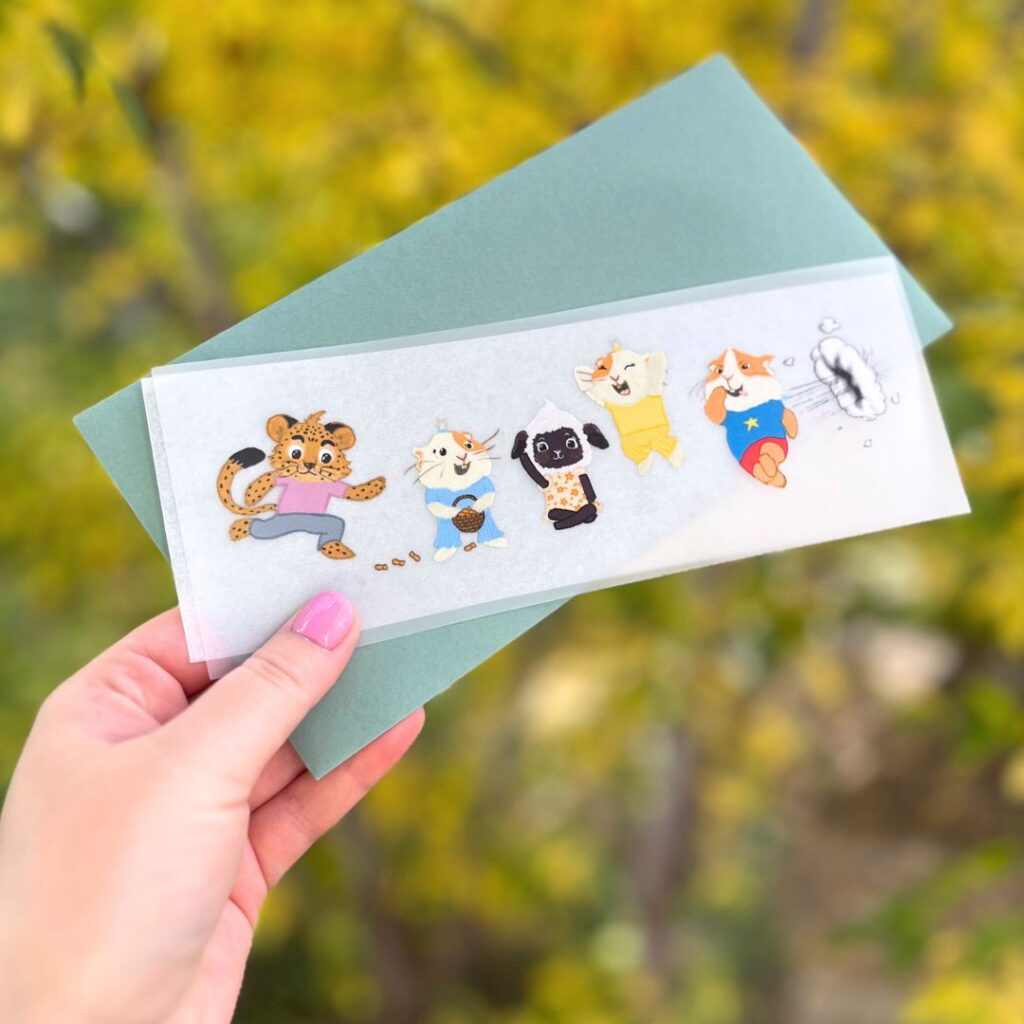 Naprasowanka na koszulkę z postaciami z Kurzej Łapki